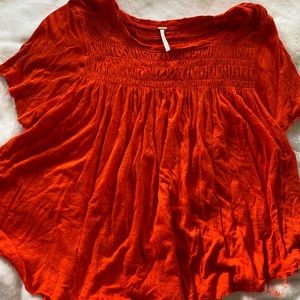 Free People Orange T-shirt